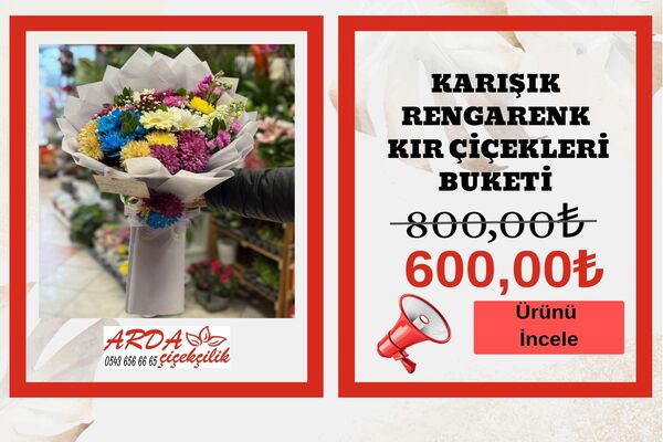 KARIŞIK RENGARENK ÇİÇEK