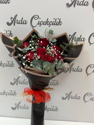 7'li Kırmızı Gül Buketi